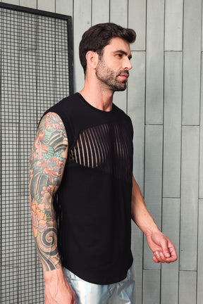 Regata Machão Viscolycra detalhe Devorê