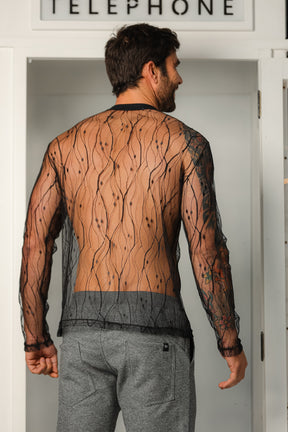 Camiseta Masculina Manga Longa Tule Estampado