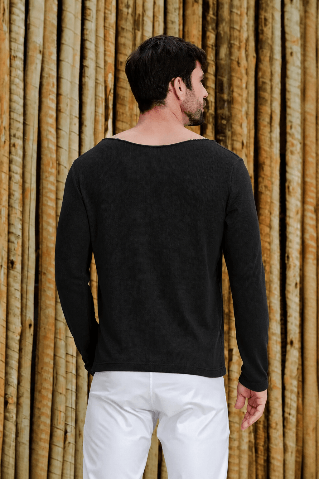 Camiseta Masculina Manga Longa em Lãzinha