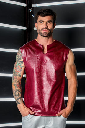 Bata Masculina em Cirrê Pele de Crocodilo