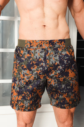 Short Masculino em Sarja Ciber Camuflagem