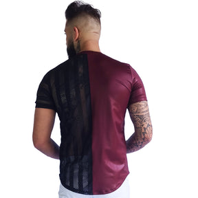 Camiseta Masculina Cirrê com Detalhe Lateral
