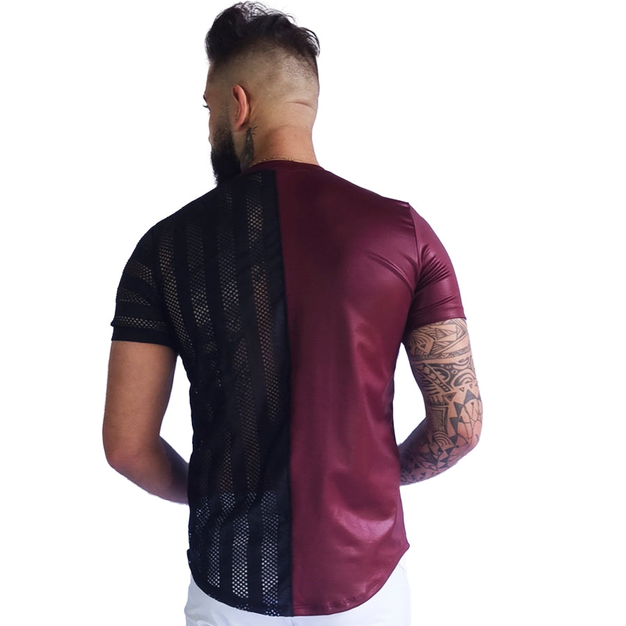 Camiseta Masculina Cirrê com Detalhe Lateral