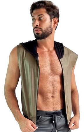 Colete Masculino Verde Musgo Resinado