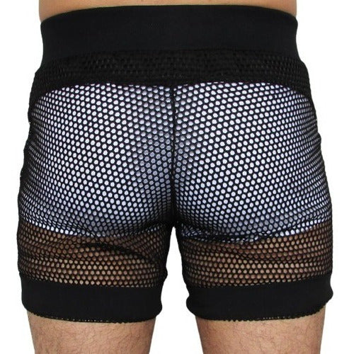 Short Masculino Transparente Modelo Praia Preto