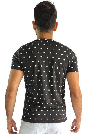 Camiseta Masculina Básica Estampa Poá