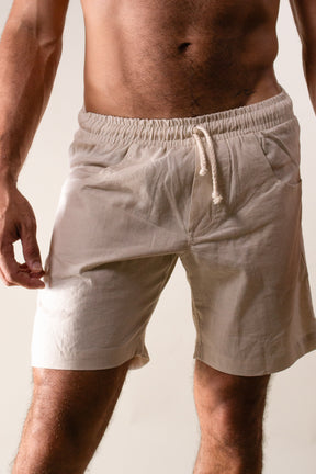 Bermuda Masculina de Linho Bege