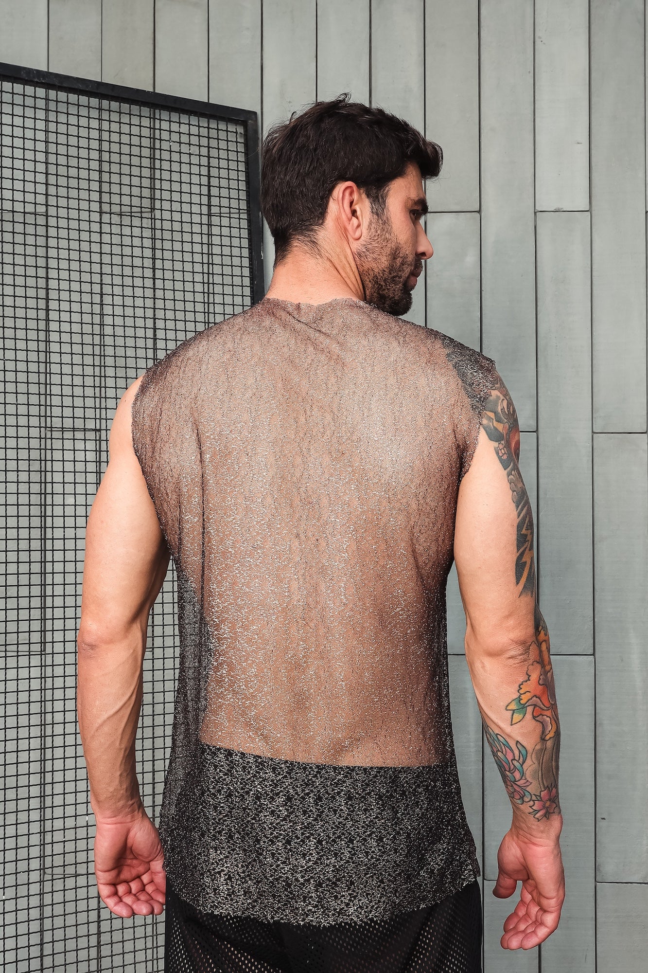 Regata Machão Tule Gliterizado