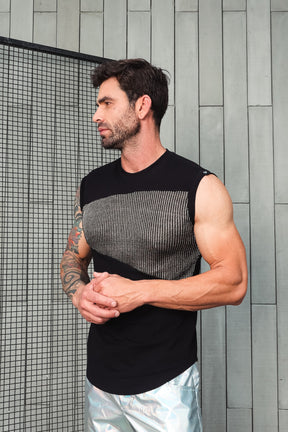 Regata Machao Viscolycra com Detalhe em Malha Tricô