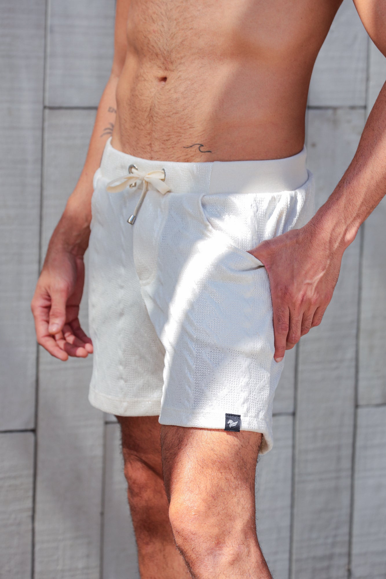 Short Masculino em Tricô Resinado