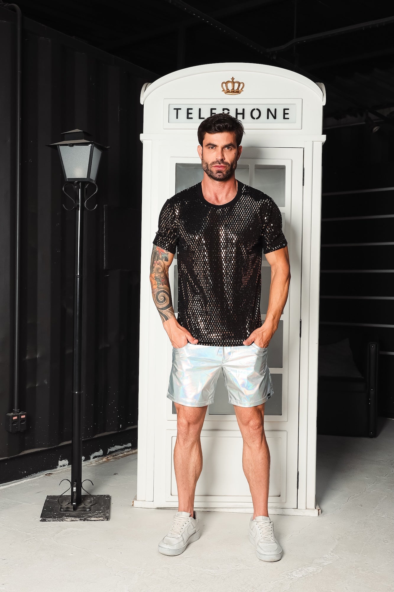 Camiseta Masculina em Paetê Brunella