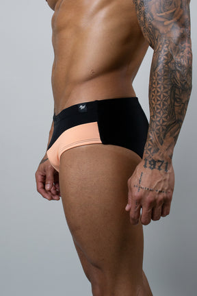 Sunga Slim Neon Laranja com Preto