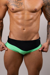 Sunga Slim Neon Verde com Preto