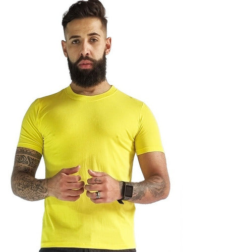 Camiseta Básica Masculina Amarela