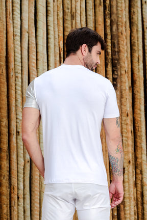 Camiseta Masculina Viscolycra Detalhe Brilho