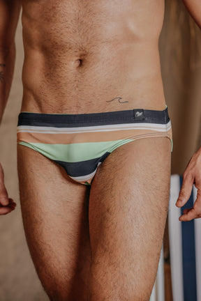 Sunga Super Slim Green Block