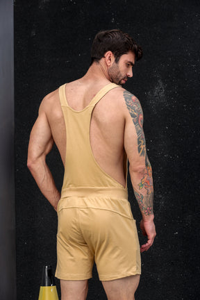 Jardineira Masculina Curta em Malha