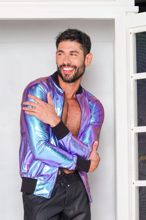 Jaqueta Masculina Bomber Metalizada