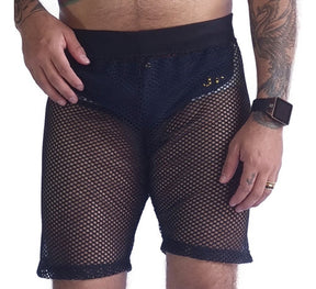 Bermuda Masculina Preta sem Costura Lateral