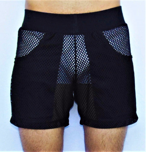Short Masculino Transparente em Tela