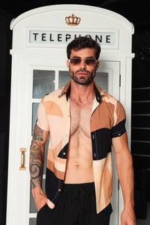 Camisa Masculina Casual em Viscose