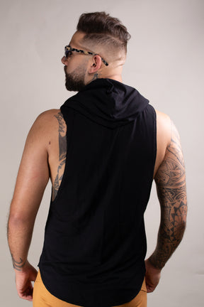 Regata Masculina Moletinho com Capuz Modelo Swag