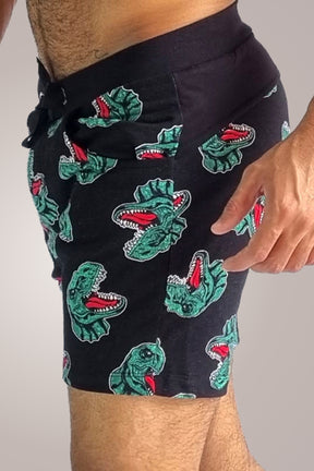 Shorts Masculino de Moletinho Estampado Dinossauros