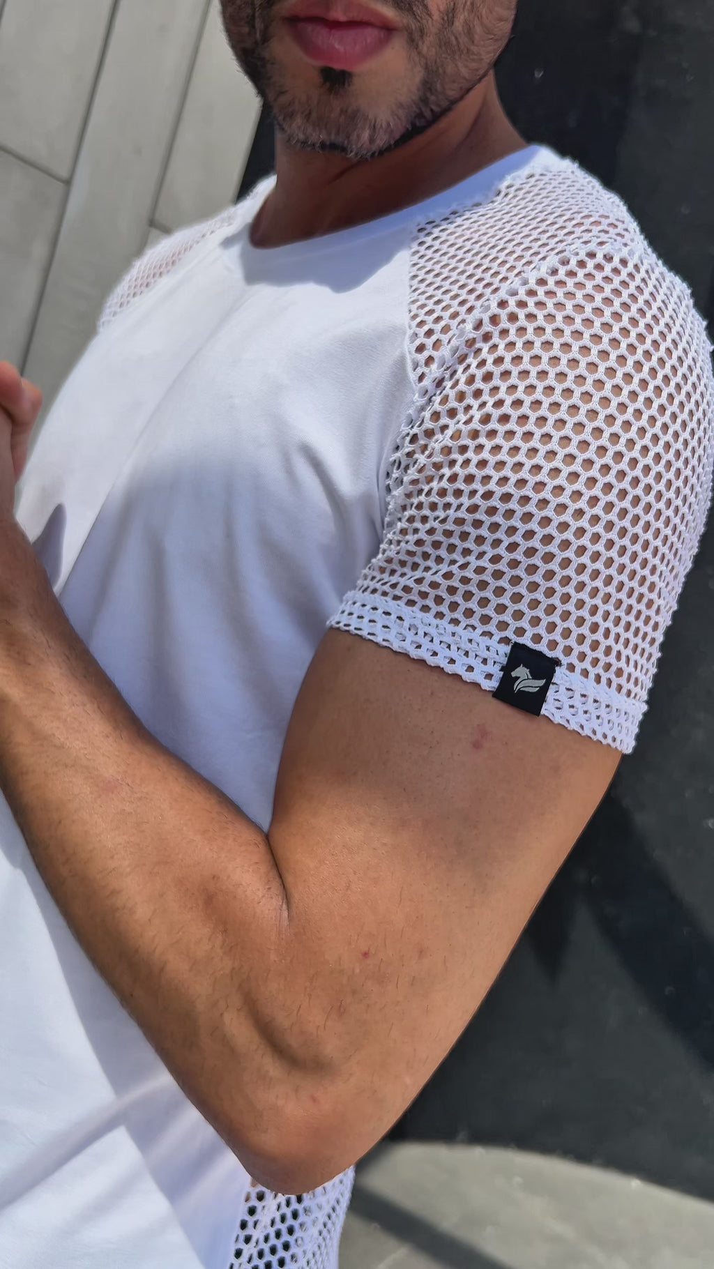 Camisetas Masculina Long Line  Detalhe Em Arrastão