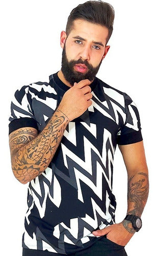 Camiseta Masculina Estampa Zig Zag Ateliê João Vieira | JotaVê