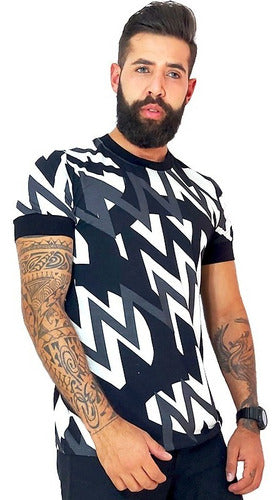 Camiseta Masculina Estampa Zig Zag Ateliê João Vieira | JotaVê