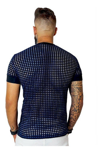 Camiseta Masculina em Arrastão Detalhe Lateral Ateliê João Vieira | JotaVê