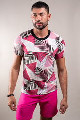 Camiseta Masculina em Viscolycra Estampa Folhagem Colorida Ateliê João Vieira | JotaVê